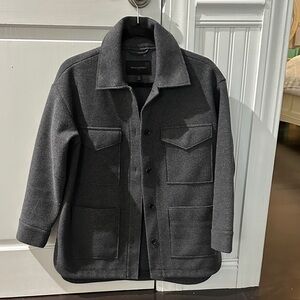 Banana Republic Factory Dark Gray Shirt Jacket